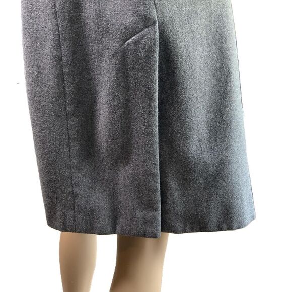 Ashley Stewart Gray Belted High Collar Button-Up Trench coat Size 1X - Picture 10 of 15